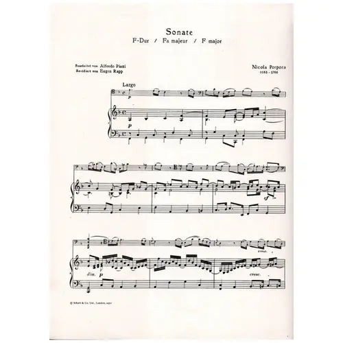 Sonate F Dur Fur Violoncello und piano