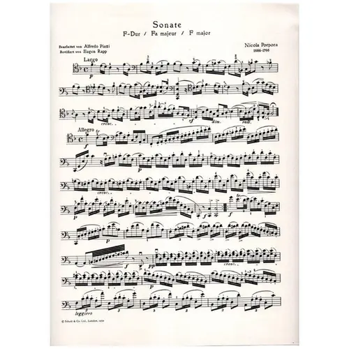 Sonate F Dur Fur Violoncello und piano