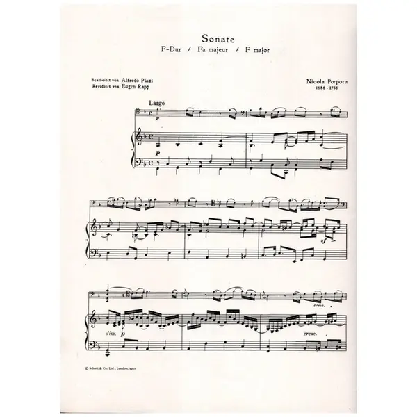 Sonate F Dur Fur Violoncello und piano