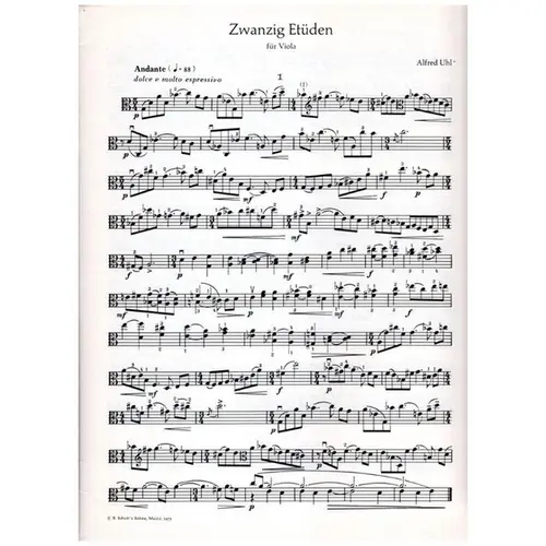 Zwanzig Etuden fur Viola
