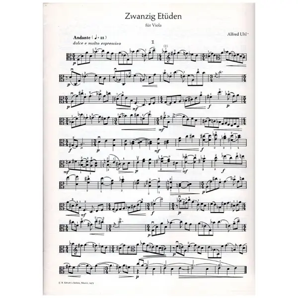 Zwanzig Etuden fur Viola
