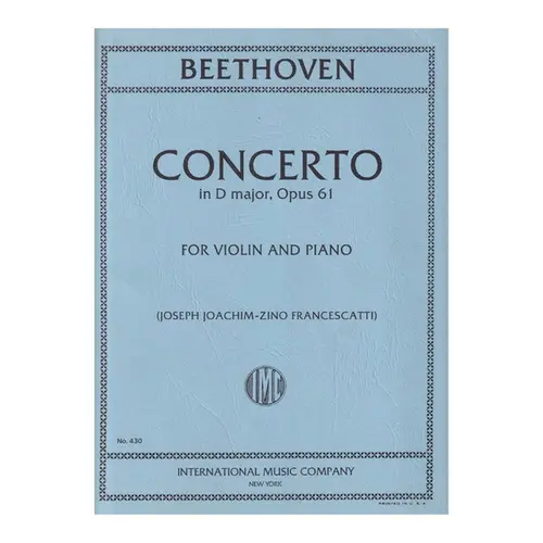 Concerto In D Major For Violin - Op.61