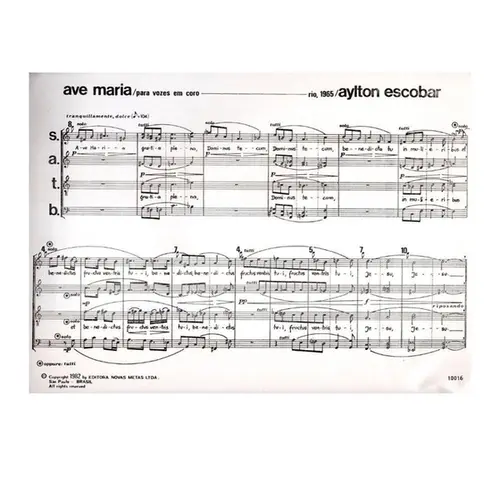 Ave Maria para vozes em coro (regente)