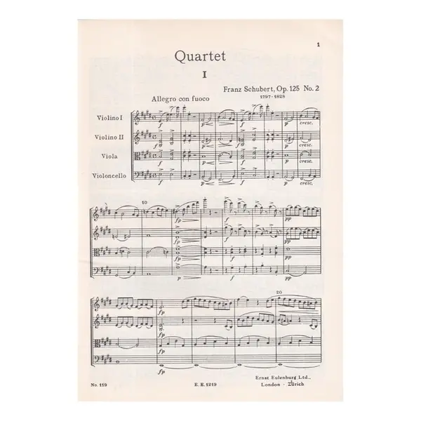 String Quartet E Dur  Op.125 N.2