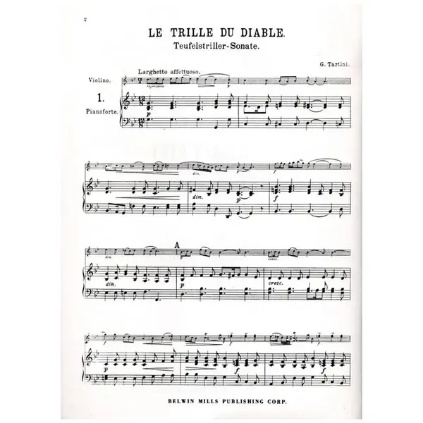 The Devil's Trill - Sonata in g minor for violin and piano