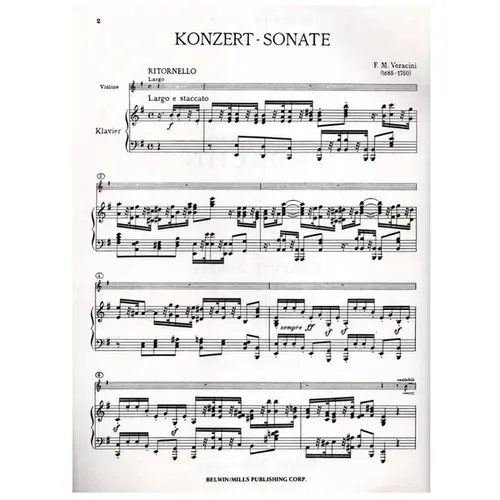 Concert Sonata in e minor for Violin and Piano