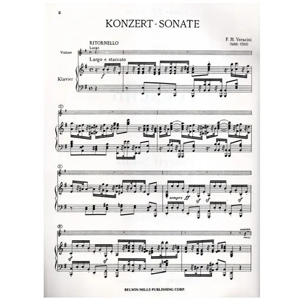 Concert Sonata in e minor for Violin and Piano