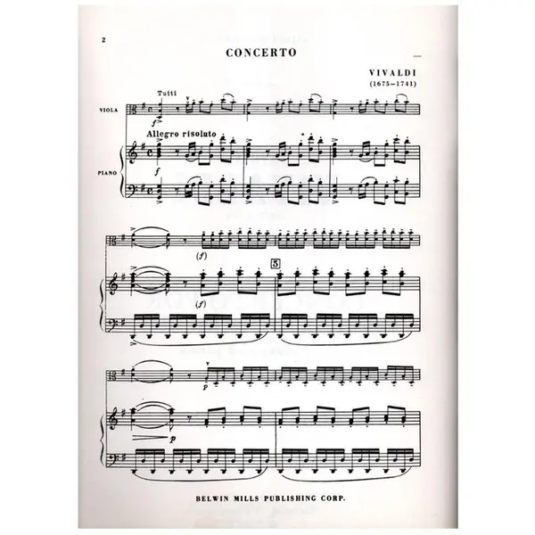 Concerto for viola d'amore (For Viola and Piano)