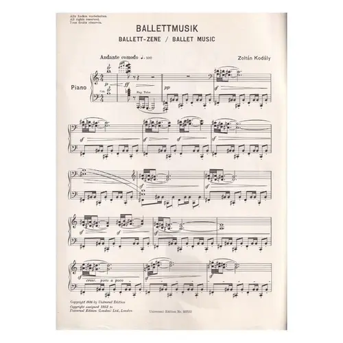 Ballettmusik - piano