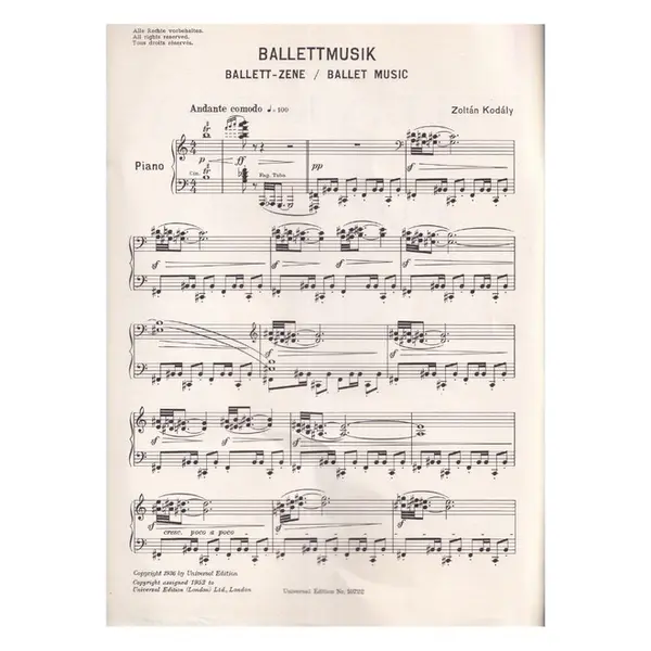 Ballettmusik - piano