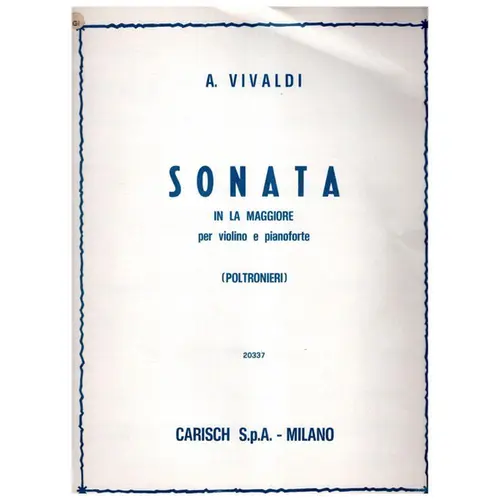 Sonata in La maggiore per violino e pianoforte