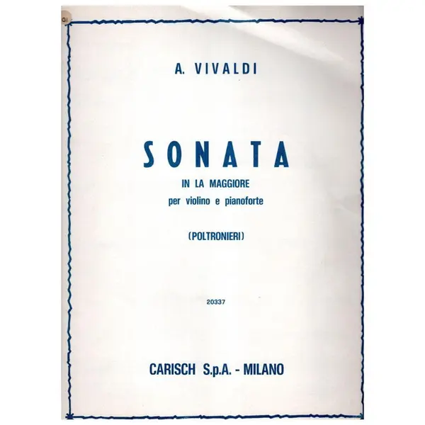 Sonata in La maggiore per violino e pianoforte