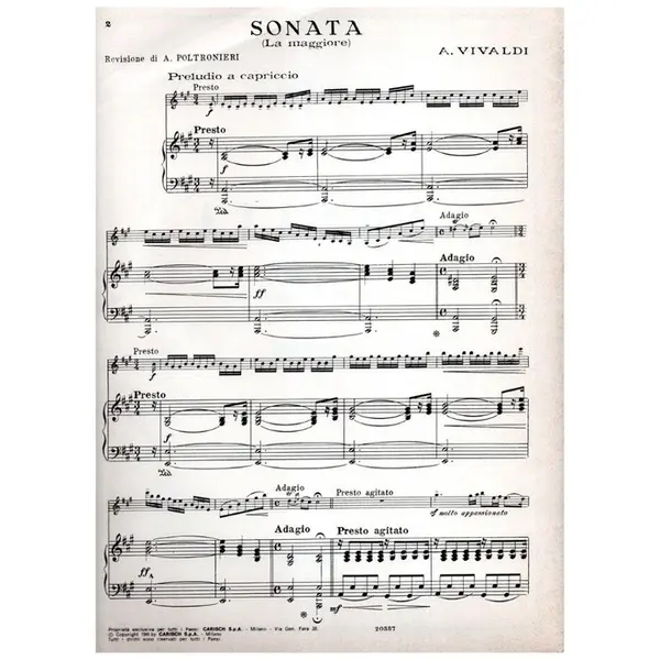 Sonata in La maggiore per violino e pianoforte