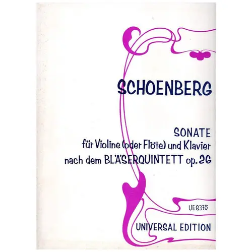 Sonate fur violine (oder Flote) und klavier nach dem Blaserquintet op. 26