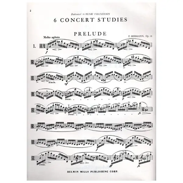 6 Concert Studies for the viola op. 18