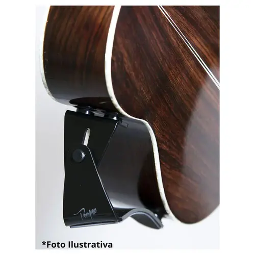 Suporte ergonômico para violão Pompeo Classic preto - menor destro