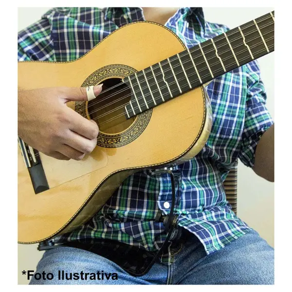 Suporte ergonômico para violão Pompeo Classic preto - menor destro