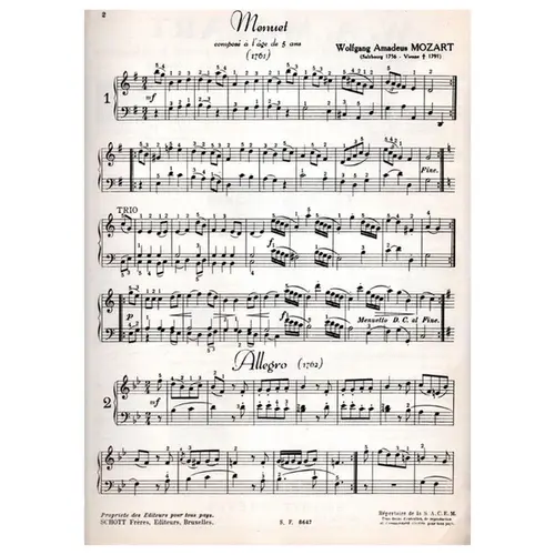 Les plus jolies melodies de W. A. Mozart pour les jeunes