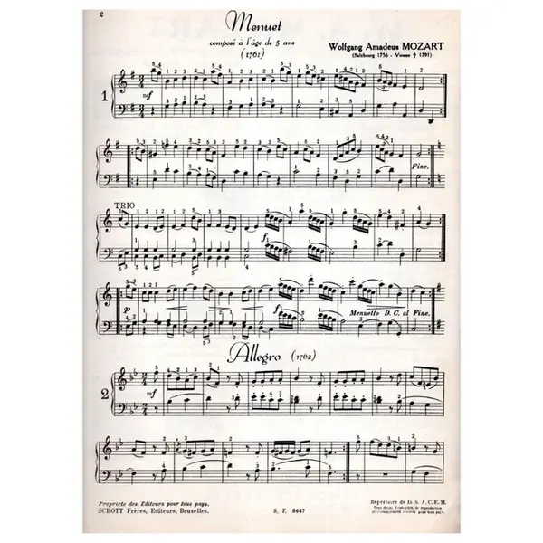 Les plus jolies melodies de W. A. Mozart pour les jeunes