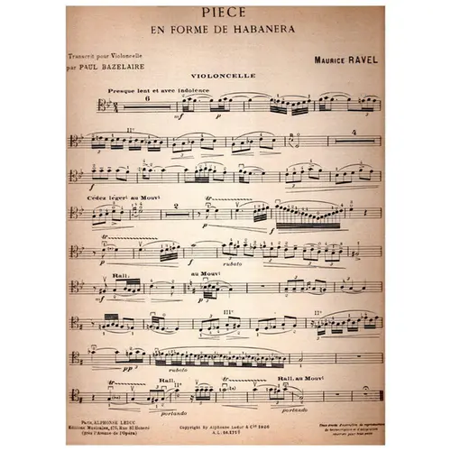 Piece En Forme de Habanera