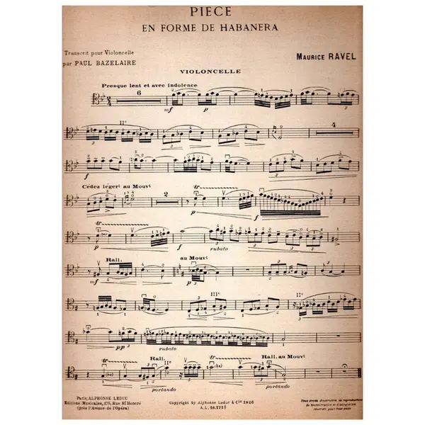 Piece En Forme de Habanera