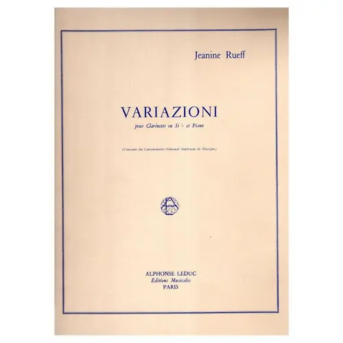 Variazioni pour Clarinette en Si b et piano