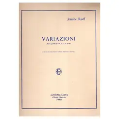 Variazioni pour Clarinette en Si b et piano