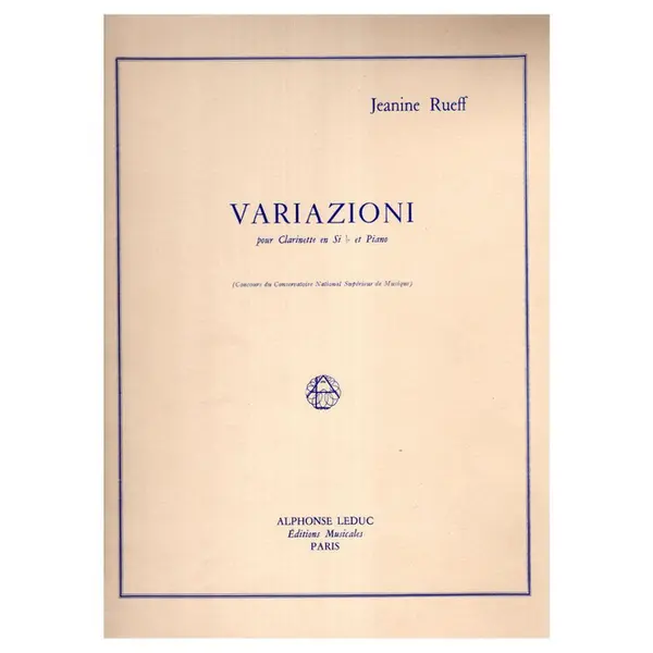 Variazioni pour Clarinette en Si b et piano