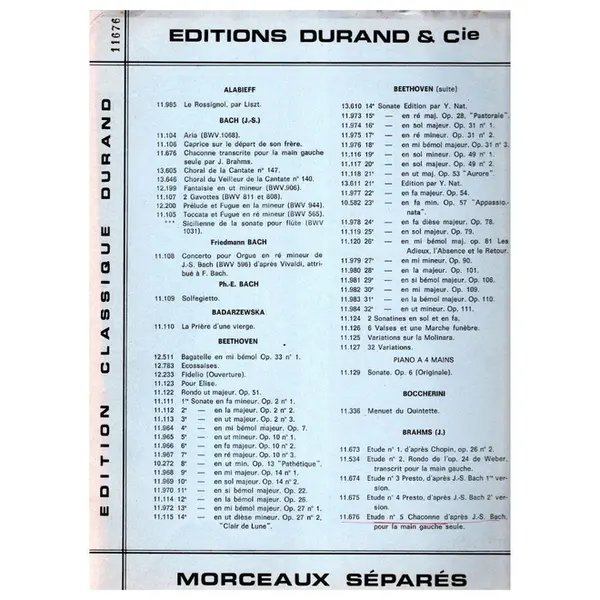 Etude n. 5 Chaconne d'apres J. S. Bach