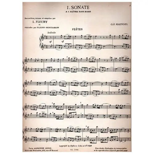 Oeuvres Originales des XVII Et XVIII Pour 2 Flutes Sans Basse