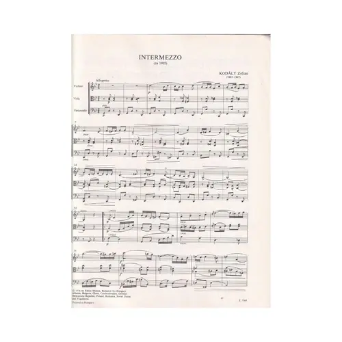 Intermezzo per trio d'archi