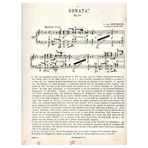 Sonata for piano n.32 op. 111