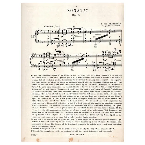 Sonata for piano n.32 op. 111