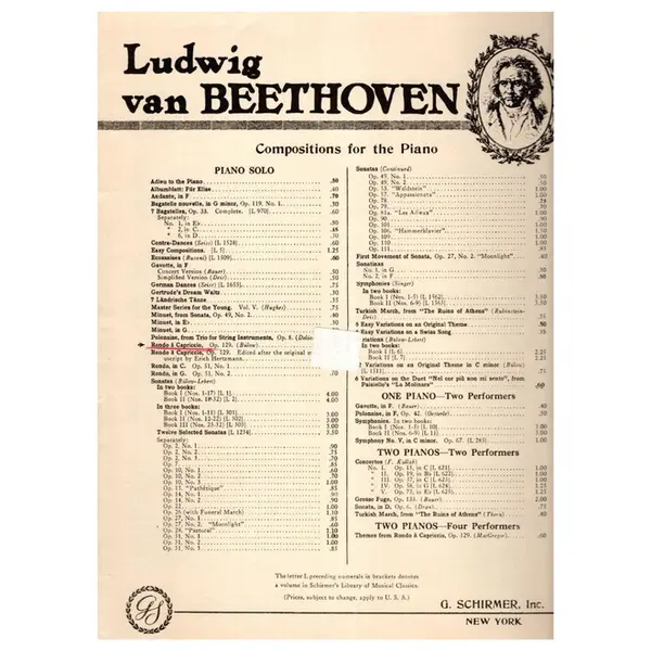Rondo a Capriccio para piano op. 129