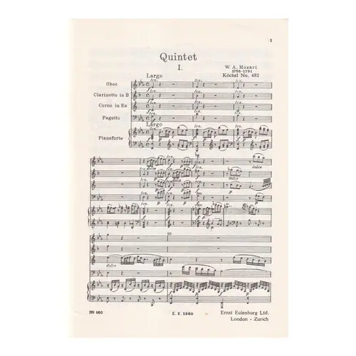 Quintet Eb Major - Kv 452  (Piano E Sopros)