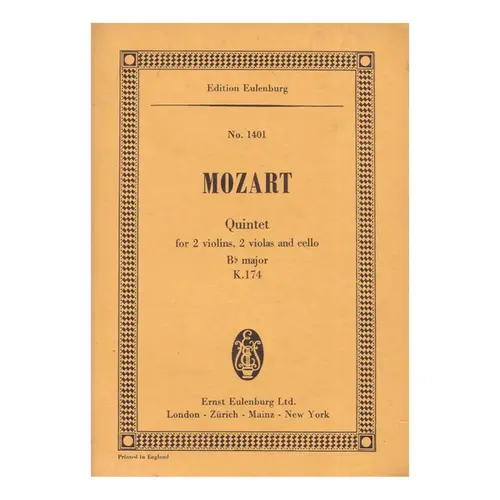 Quintet Bbmajor Kv 174