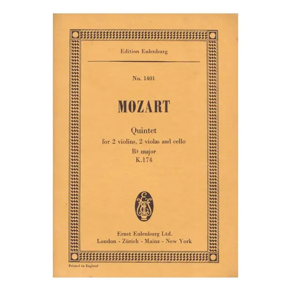 Quintet Bbmajor Kv 174