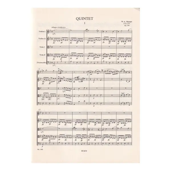 Quintet Bbmajor Kv 174