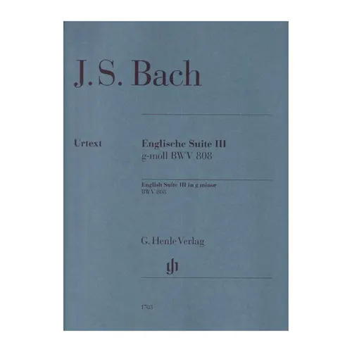 Bach English suite n.3 g minor BWV 808 - com dedilhado