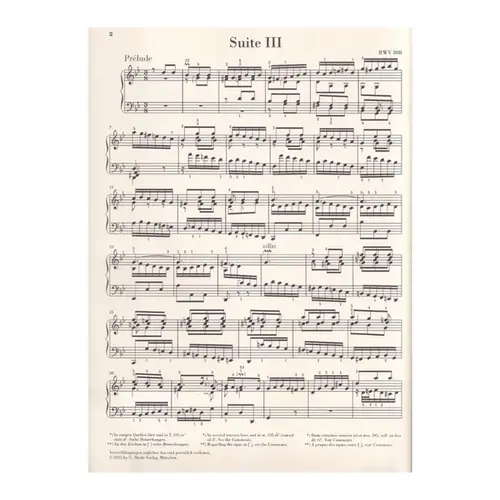 Bach English suite n.3 g minor BWV 808 - com dedilhado