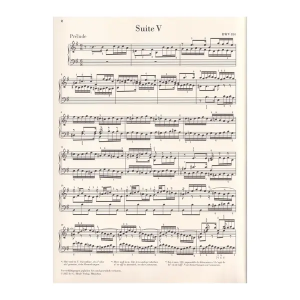 Bach English suite n.5 e minor BWV 810 - com dedilhado
