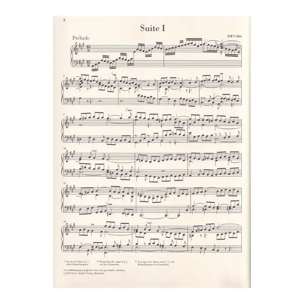 Bach English suite n.1 A major BWV 806 - sem dedilhado