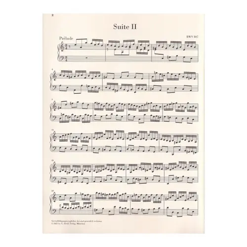 Bach English suite n.2 a minor BWV 807 - sem dedilhado