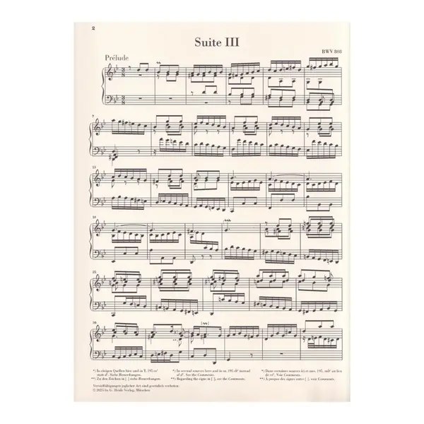 Bach English suite n.3 g minor BWV 808 - sem dedilhado