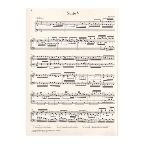 Bach English suite n.5 e minor BWV 810 - sem dedilhado