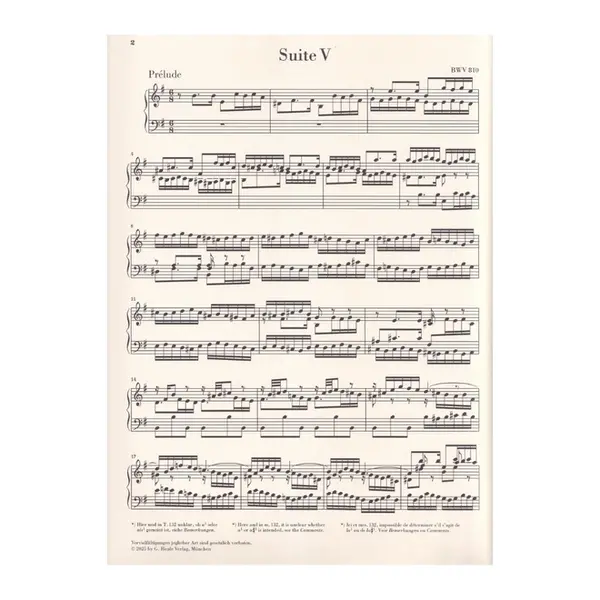 Bach English suite n.5 e minor BWV 810 - sem dedilhado