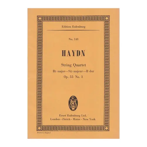 String Quartet Bb Major - Op.55 N.3