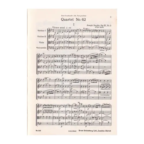 String Quartet Bb Major - Op.55 N.3