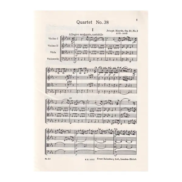 String Quartet Es Dur  Op.33 N.2