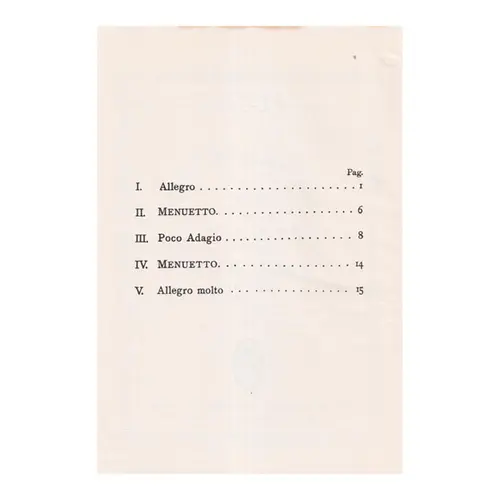 String Quartet A Major - Op.2 N.1